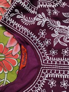 Chikan Kari Purple 💜 Kurta