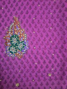 Beautiful Pink Embroidered Saree