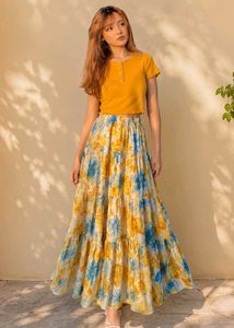 Boho Floral Maxi Skirt