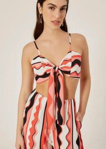 Retro Wave Print Maxi Dress/Jumpsuit