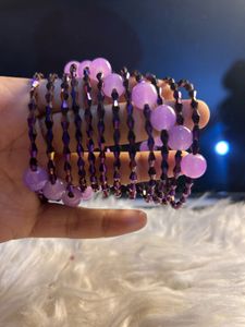 Purple Beaded Wrap Bracelet