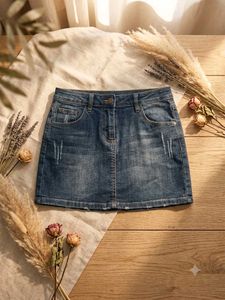 Blue Denim Mini Skirt