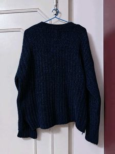 Lee Cooper Cozy Navy Knit Sweater