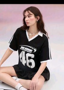 Oversized Black Speedway Graphic T-Shirt