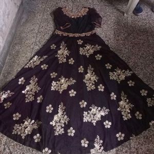 beautiful heavy wine gown