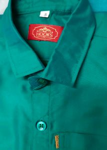 Green Silk Shirt ₹ Dhoti