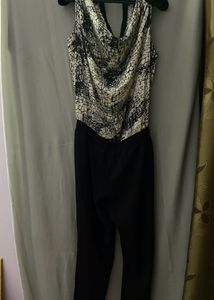 Madame Pattern Soft Elegant Long Jumpsuit