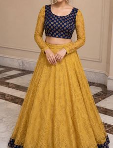 Stunning Yellow & Blue Lehenga Set