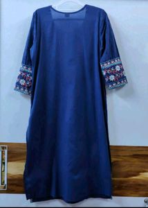 Blue Kurta Set with Shifli &amp; Gotta Work