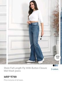 Mid Wash Flared Jeans