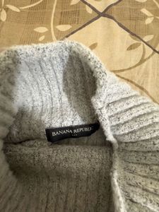Cozy Gray Knit Turtleneck Sweater