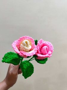 Crochet Rose Flowers - Handmade set