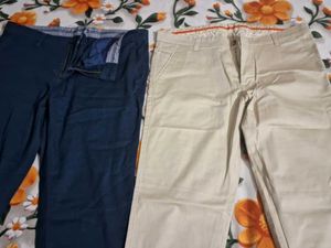 Men's Chinos - Navy &amp; Beige