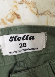 Olive Green Cargo Pants(Adjustable)