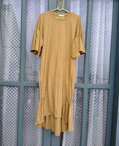 Mustard Yellow Ruffle Dress