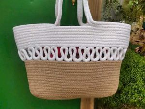 Stylish Woven Rope Tote Bag