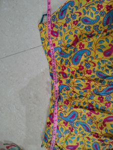 Traditional Yellow Paisley Print Lehenga Choli Set