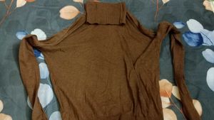 Brown Turtleneck Sweater