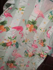 Light Blue Flamingo Print Kurta