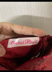 Satin Wine Dress