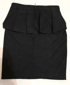 Chic Black Peplum Skirt