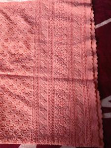 Elegant Peach Chikankari Kurta &amp; Palazzo Set