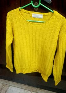 Bright Yellow Knit Sweater