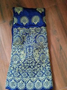 Semi Stiched Navy Blue Lehnga Choli