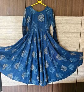 Bunaai Best Saller Blue Dress with deep nack