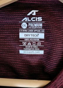 Men's Maroon Melange Sports T-Shirt