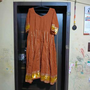 Orange Kurta with Dupatta