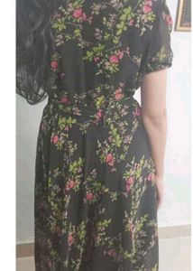 Floral Black Dress