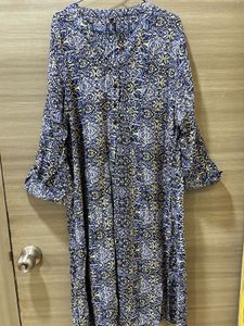 Blue &amp; Yellow Printed Kurta