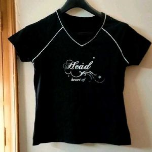Black V-Neck drifit tshirt