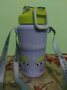 Cute Purple Water Bottle with Strap
