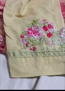 Patchwork suit with chiffon dupatta