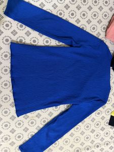 Blue Long Sleeve Top