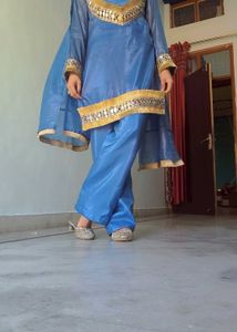 Stunning Royal Blue with Mirror Work trending 4 pi