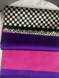 Silk Blend Saree - Purple &amp; Pink