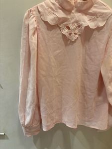 Chic Pink Lace Detail Blouse