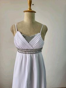 Elegant White High-Low Dress