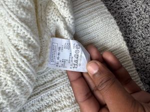 Cream Cable Knit Pullover Sweater