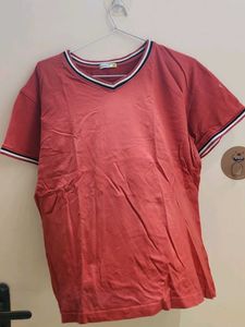 Red V-Neck T-Shirt
