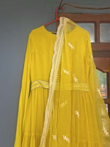 once worn Yellow Tiered Ethnic Go