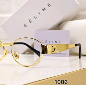 Celine Gold Oval Eyeglasses