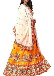 Bangalori Satin Mirror Work Lehenga Choli Set