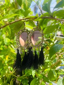 Tassel Mirror Earrings