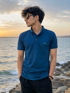 Stylish Blue the north faceT-Shirt