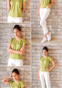 Lime Green V-Neck T-Shirt