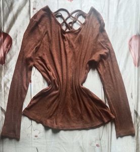 PRICE DROP🚨Brown Ribbed Top